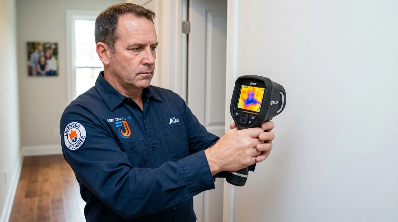 Thermal imaging leak detection by Johns Plumbing LLC in Enfield